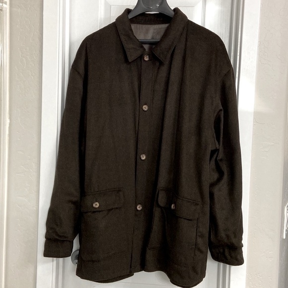 Alberto Zimni Signature Reversible Leather Wool Jacket/Coat 4X - Picture 5 of 9